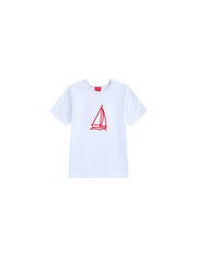 Classic Front Print T-shirt - White/Red