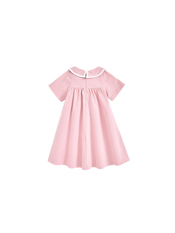 Collar Binding Dress - Pink