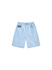 Denim Striped Shorts - Lt. Blue
