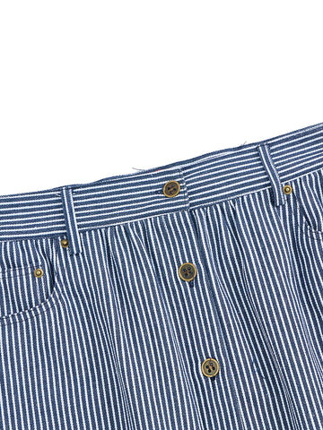 Denim Stripe Skirt