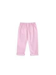 Elastic Waist Long Pants - Lt. Pink