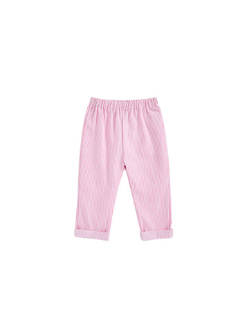 Elastic Waist Long Pants - Lt. Pink