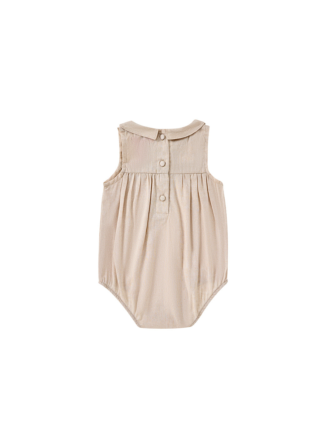 Baby Collar Romper - Beige