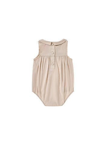 Baby Collar Romper - Beige