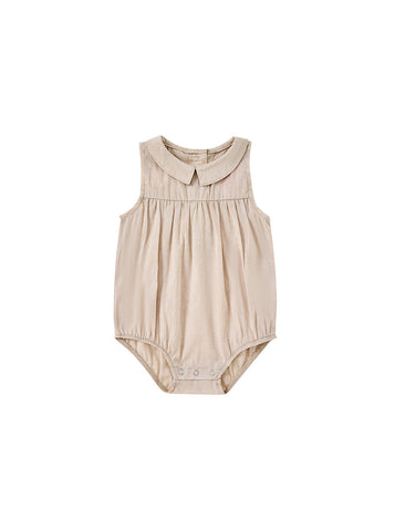 Baby Collar Romper - Beige