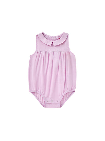 Baby Collar Romper - Lilac