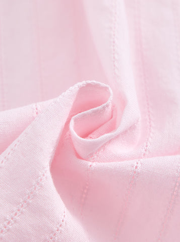 Eyelet Striped Ruffle Dress