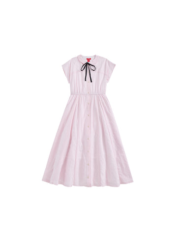 Eyelet Striped Dress