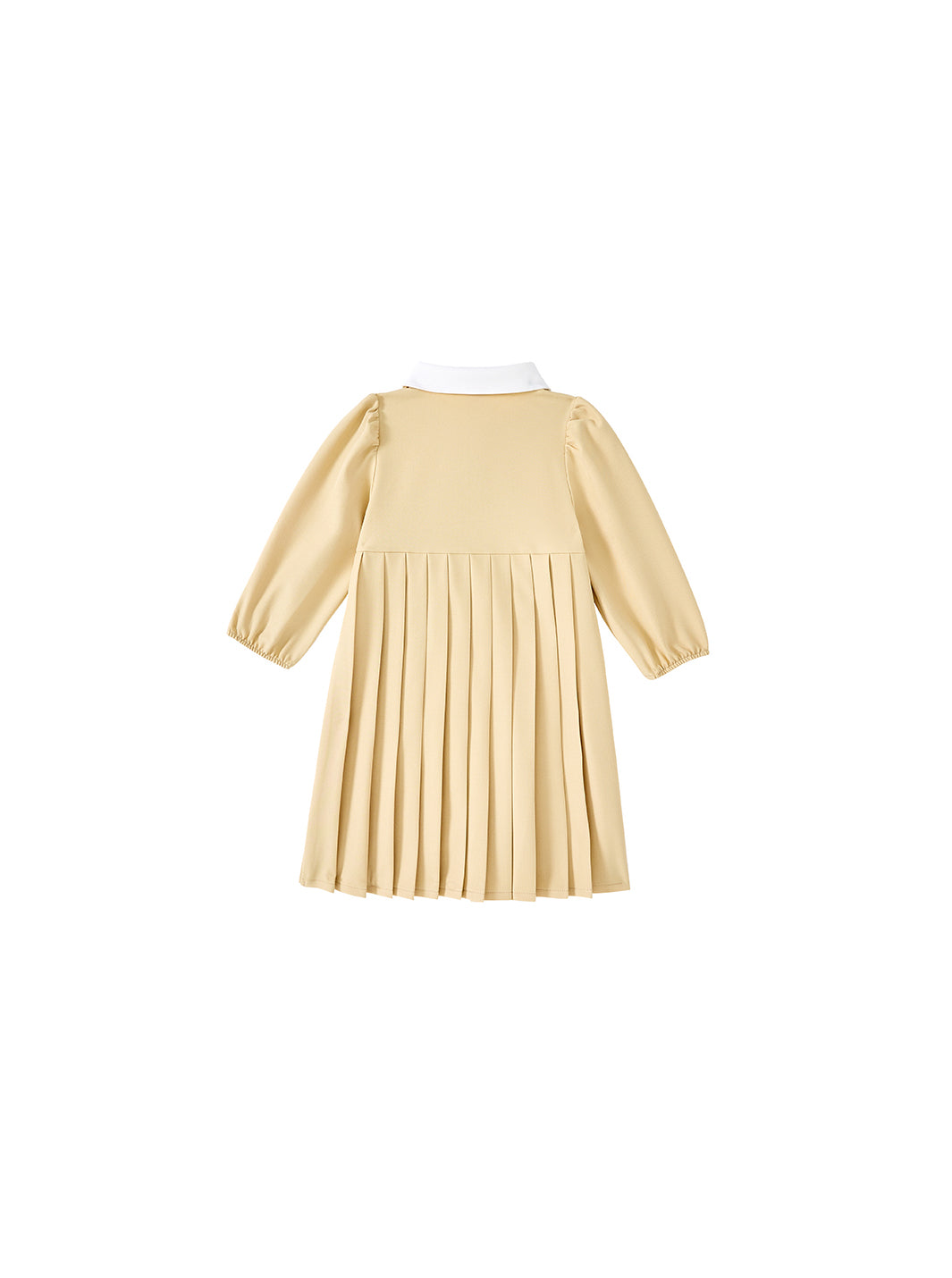 Pleated Dress - Pale Yellow