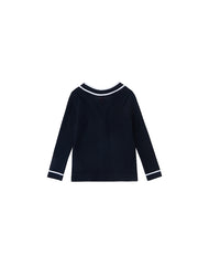 Cardigan Emblem Sweater - Black