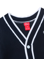 Cardigan Emblem Sweater - Black