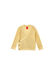 Wrap Style Cardigan - Baby Yellow