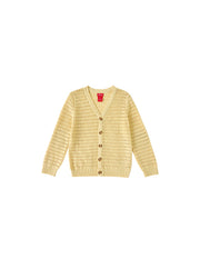 Cardigan Striped Patch Sweater