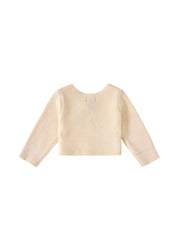 Baby Cardigan Crop Sweater - Rice Beige