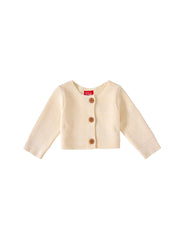 Baby Cardigan Crop Sweater - Rice Beige