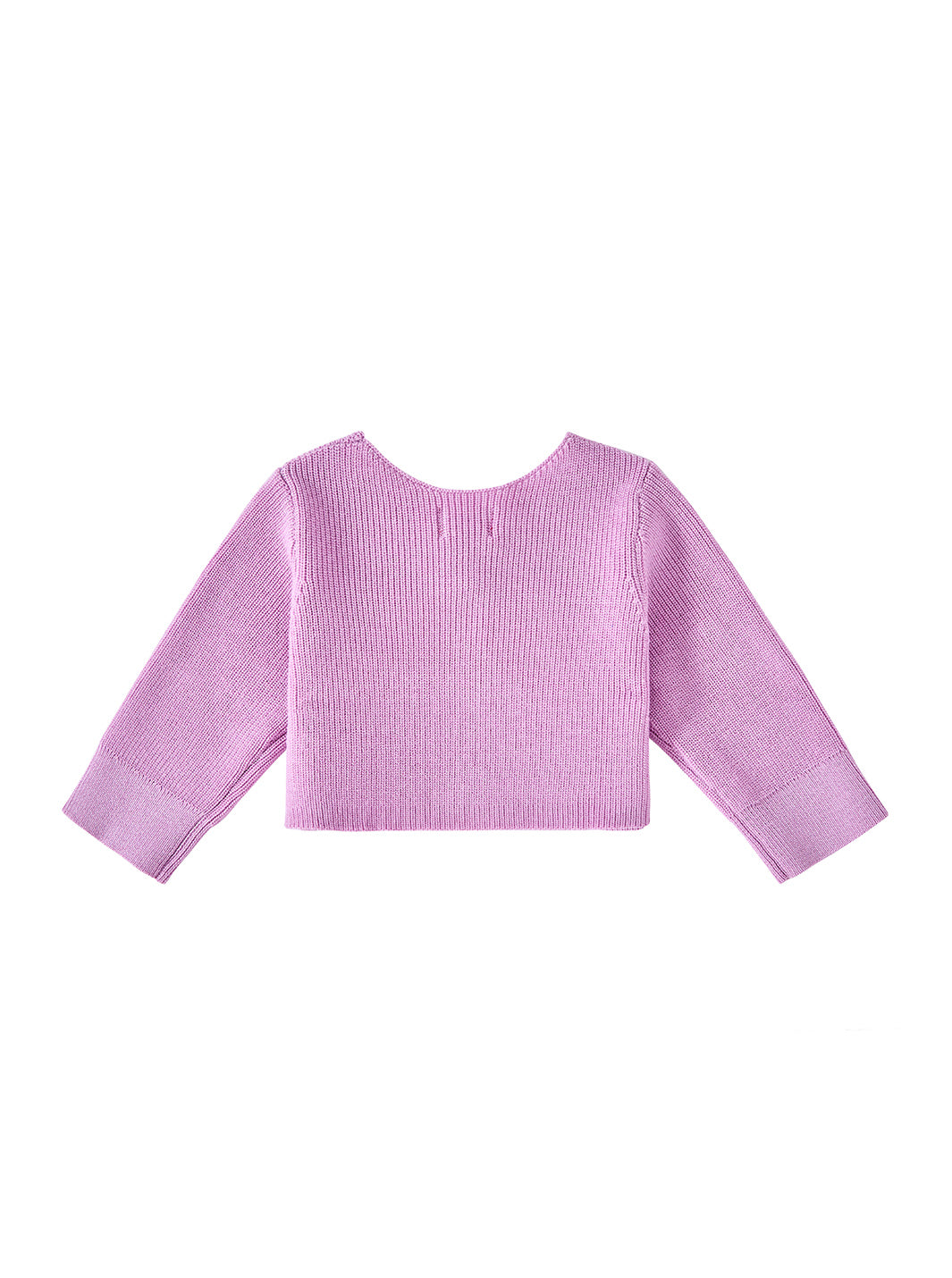 Baby Cardigan Crop Sweater - Lilac