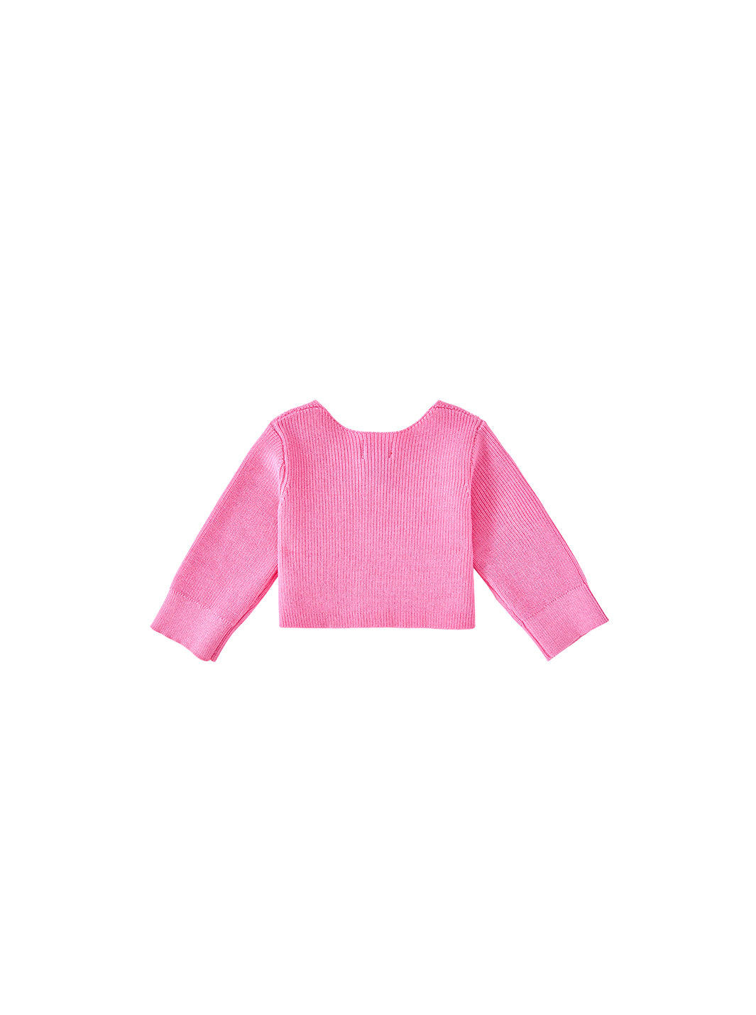 Baby Cardigan Crop Sweater - Pink