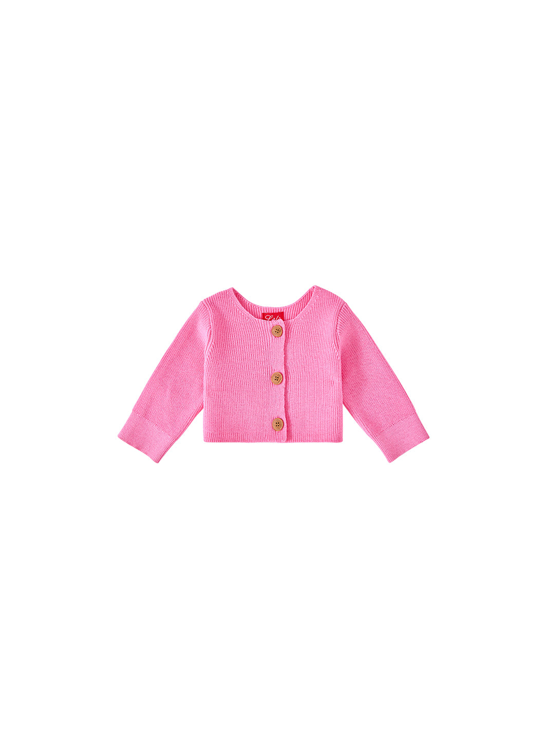 Baby Cardigan Crop Sweater - Pink