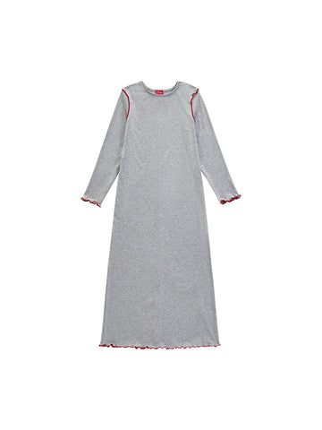 Bottom merrow edge Nightgown - Grey Mix