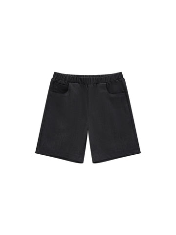 Short Denim Pants - Black