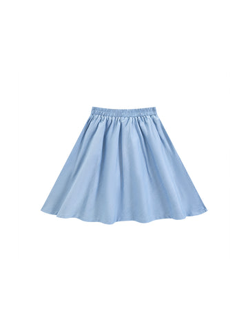 Denim A-line Skirt - Lt. Blue