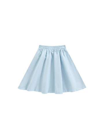 Denim A-line Skirt - Pale Blue