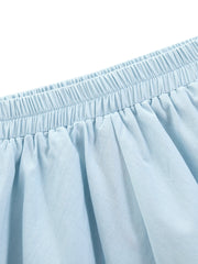 Denim A-line Skirt - Pale Blue