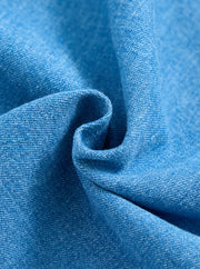 Denim Patch A-line Skirt - Blue Denim