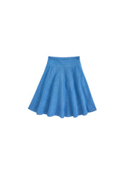 Denim Patch Yoke Skirt - Chambray