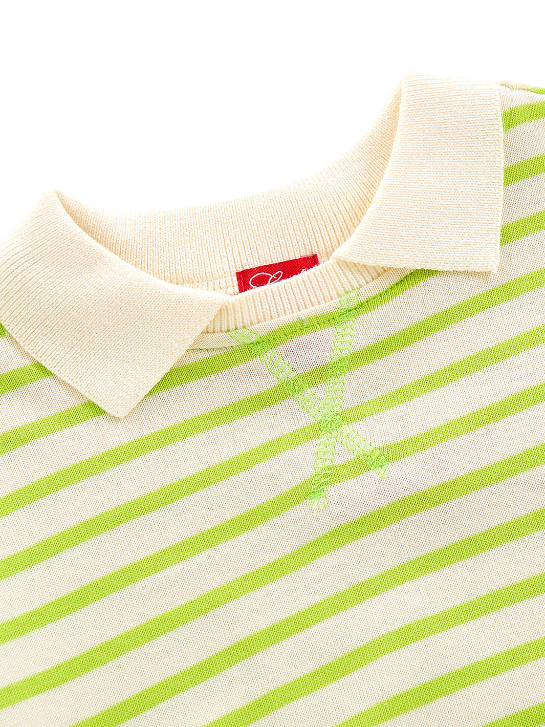 Classic Stripe Polo - Lime/White