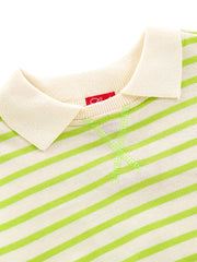 Classic Stripe Polo - Lime/White