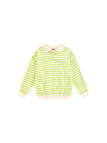 Classic Stripe Polo - Lime/White