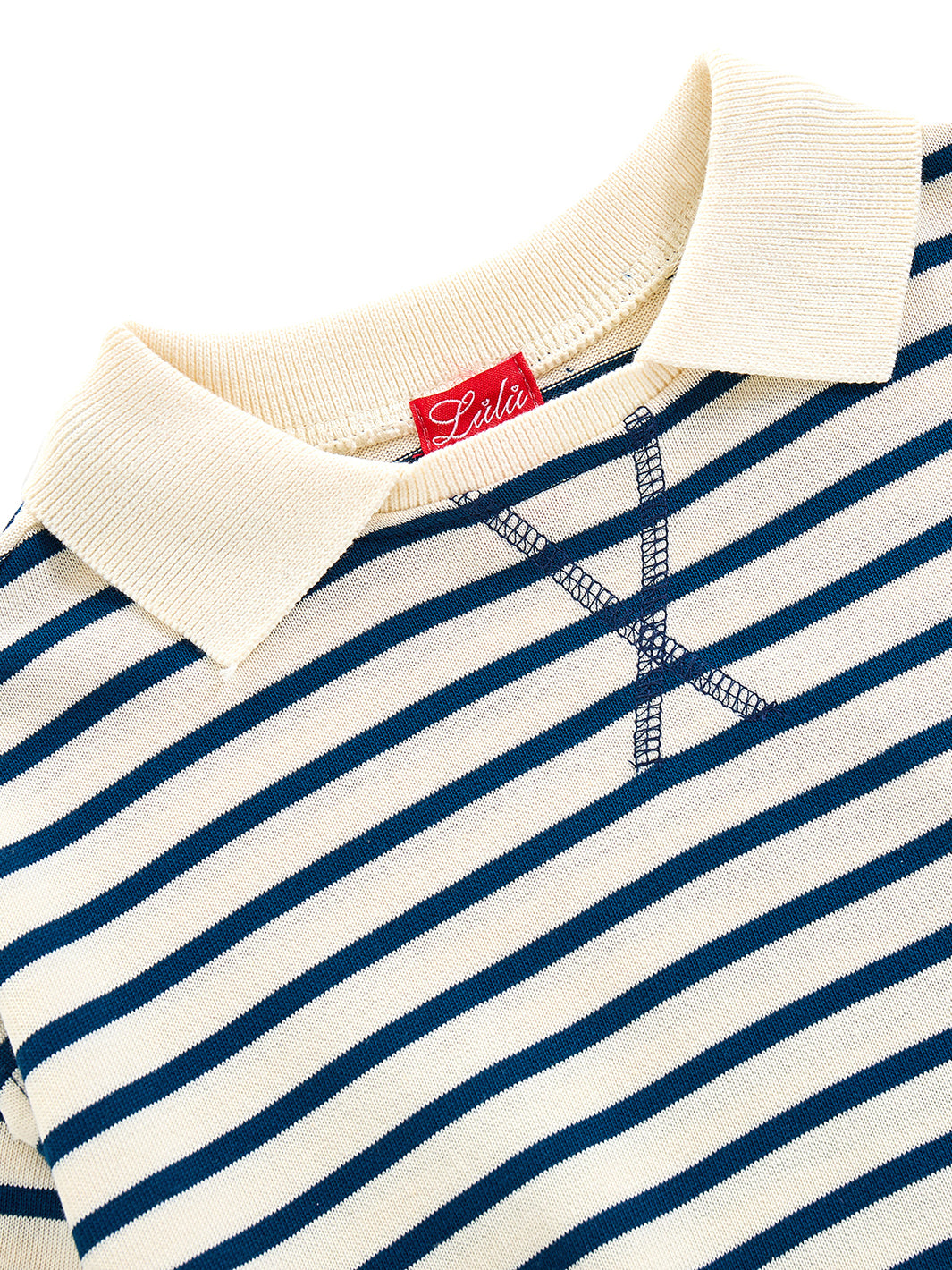 Classic Stripe Polo - Steel/White