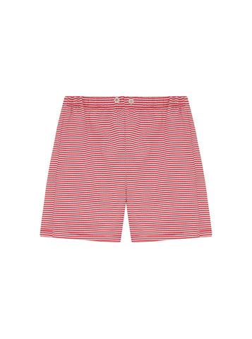 Boy Seersucker Stripe Swim Set - Red Stripe