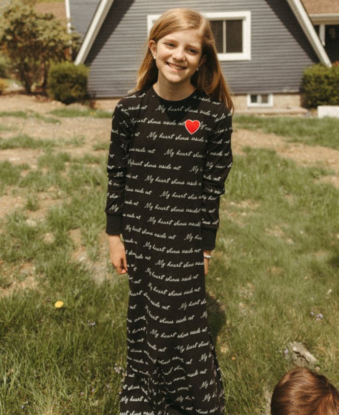 Scribble crochet heart Nightgown