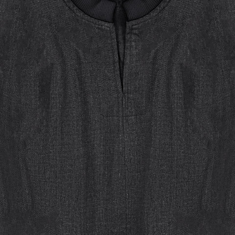Denim Trim Vest - Black Denim