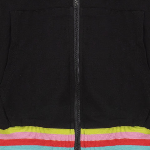 Hooded Colored Ribbed Top