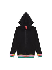Hooded Colored Ribbed Top