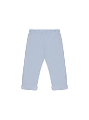 Elastic Waist Long Pants - Lt. Blue