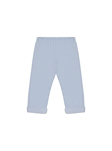 Elastic Waist Long Pants - Lt. Blue