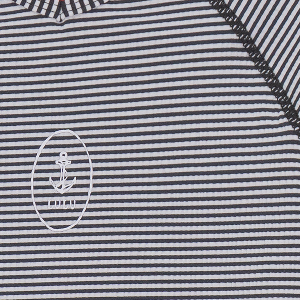 Boy Seersucker Striped Swim Set