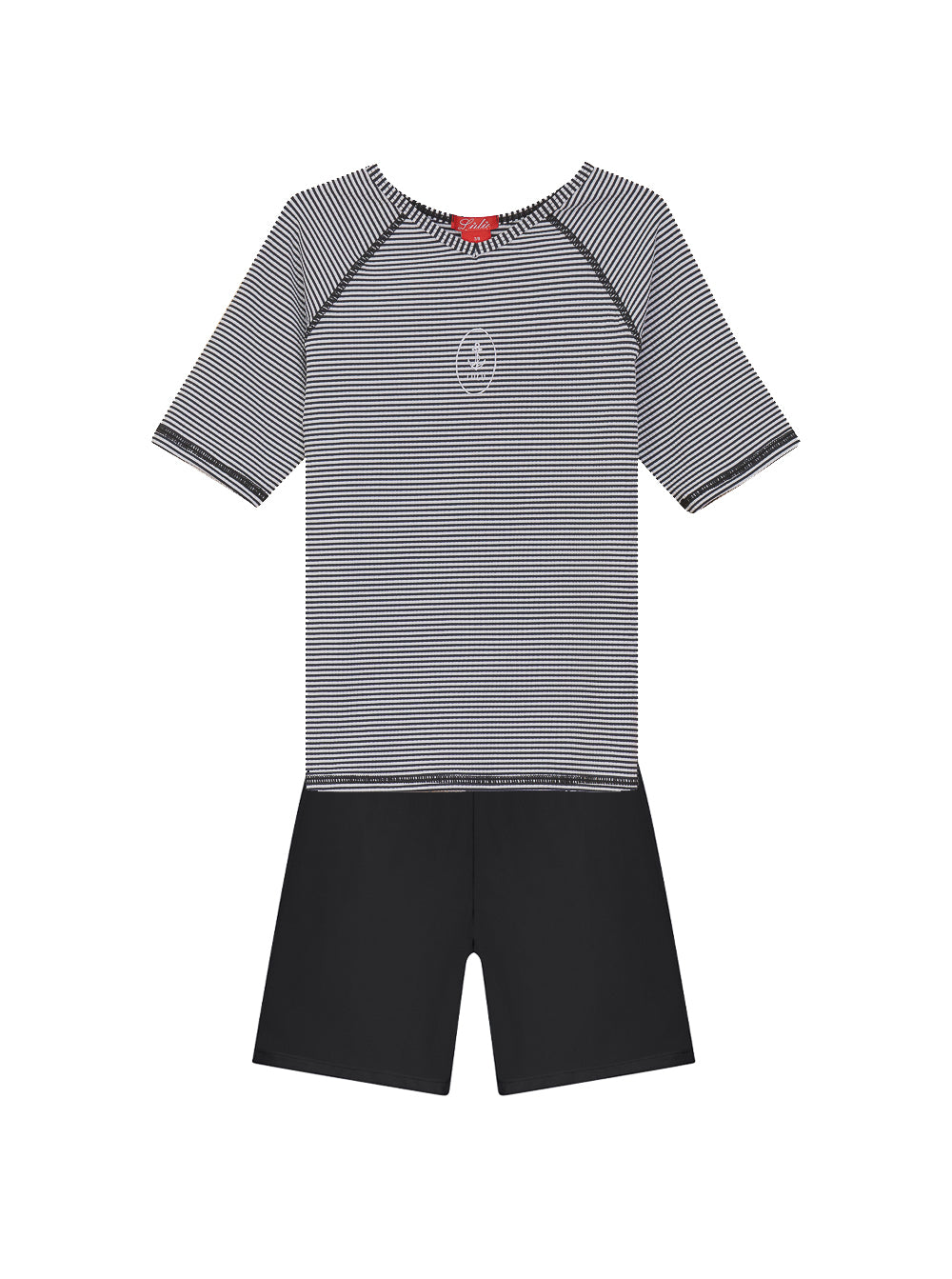 Boy Seersucker Striped Swim Set