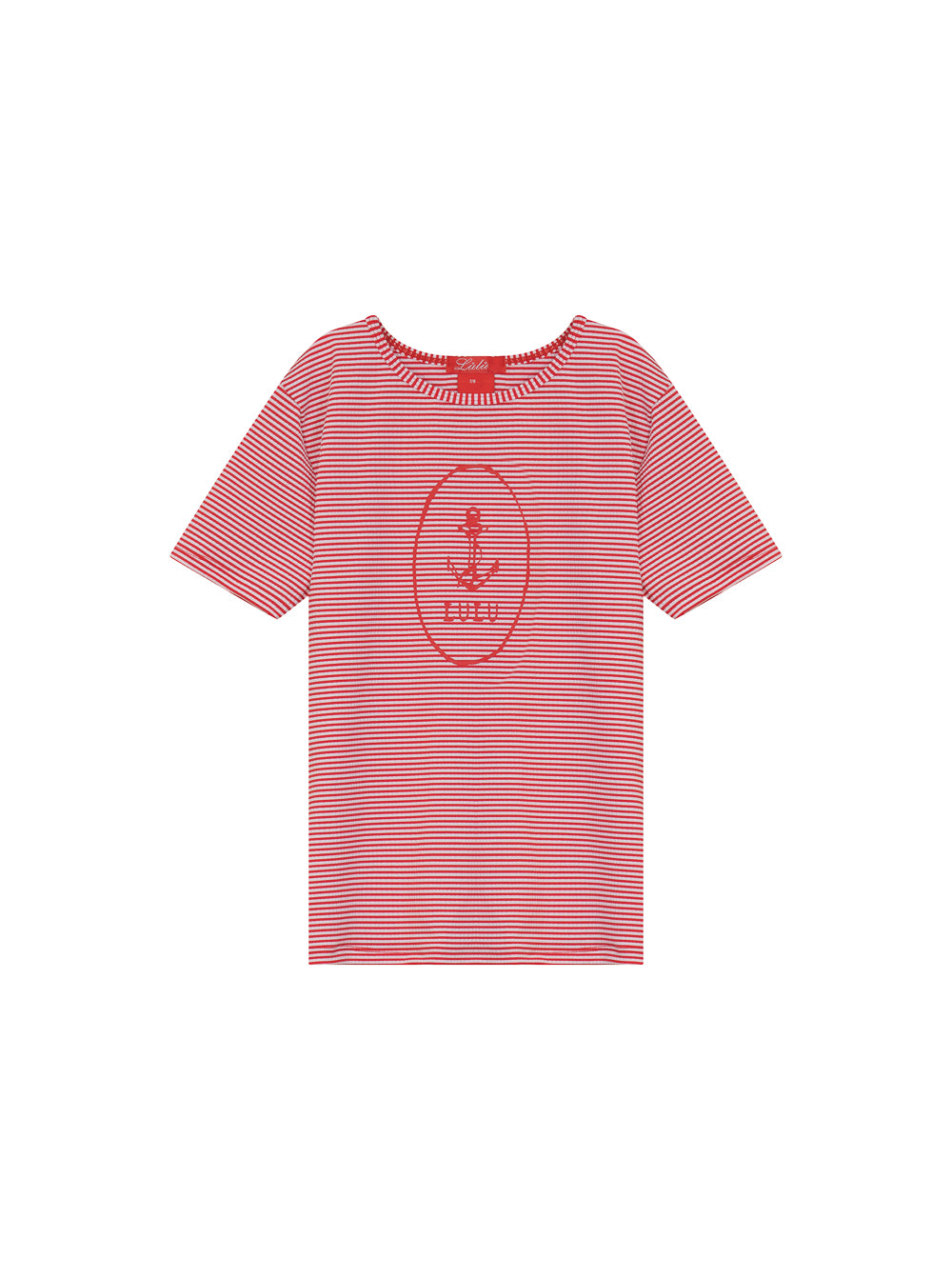 Seersucker Striped T-shirt - Red Stripe