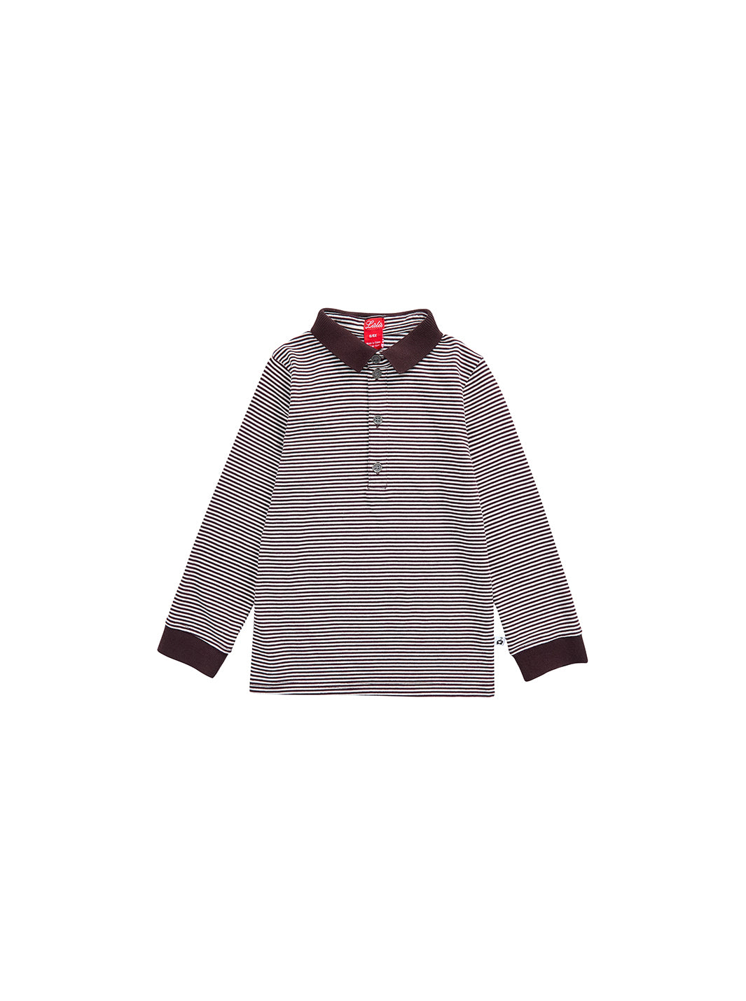 Striped Polo - Brown
