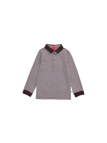 Striped Polo - Brown