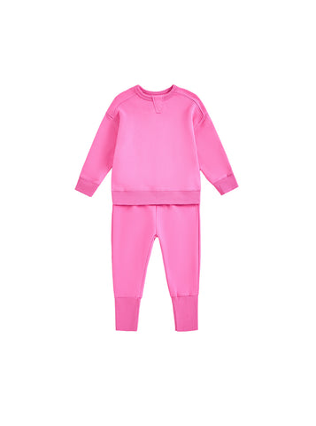 Baby French Terry Set - Hot Pink