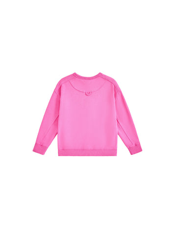 French Terry Cut Top - Hot Pink