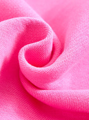 French Terry Cut Top - Hot Pink
