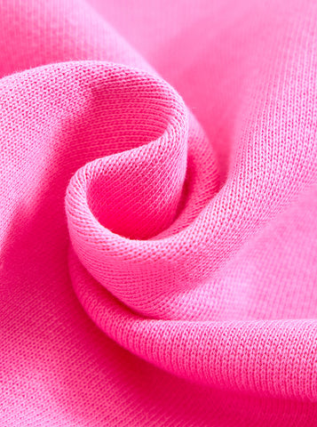 French Terry Cut Top - Hot Pink