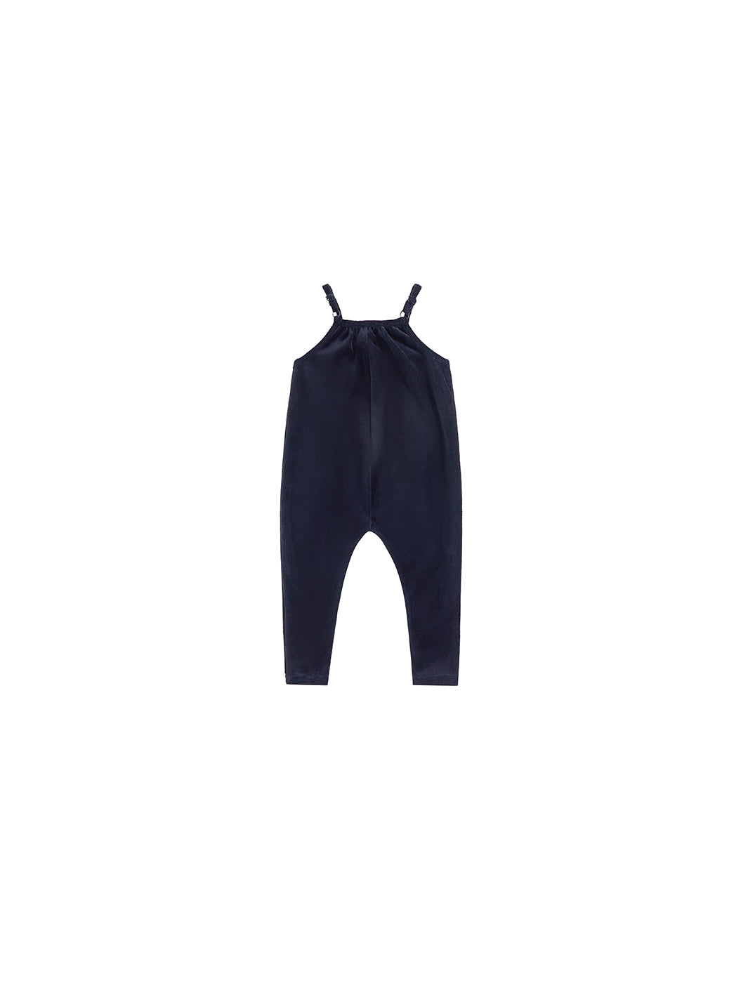 Baby Velour Studded Strap Overall